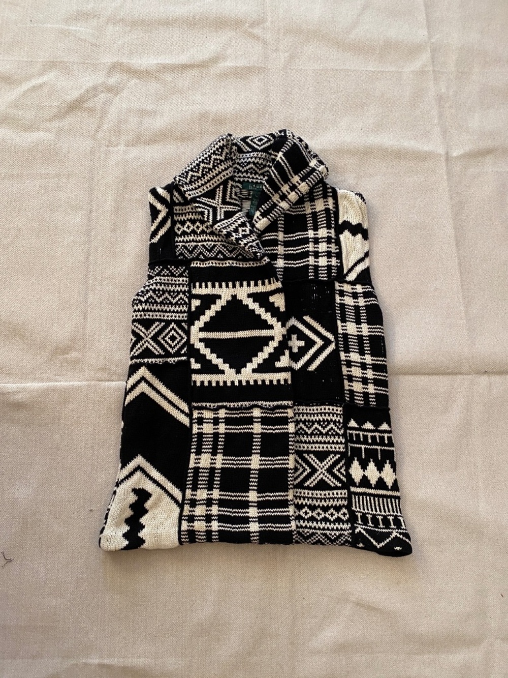 Lauren Ralph Lauren Southwestern Knit Vest Size XS